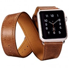 Ремешок Icarer для Apple Watch Classic Genuine Leather Quadri-Watchband Series-42mm