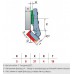 Петля Linken System A 45 с доводчиком