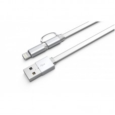 Кабель Ldnio LC84 2in1 MicroUSB+Lightning 1M (2.1A)