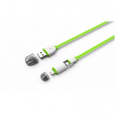 Кабель Ldnio LC82 2in1 MicroUSB+Lightning 1M (2.1A)