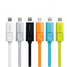 Кабель Lonsmax Android Micro & iPhone6 2-in-1 Flat USB 1M