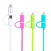 Кабель Lonsmax Super-speed Micro & iPhone6 2-in-1 Round USB 1M