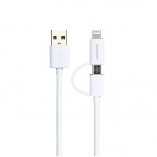 Кабель Lonsmax Super-speed Micro & iPhone6 2-in-1 Round USB 1M