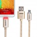 Кабель Lonsmax Fabric LED Micro USB 1M