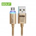 Кабель Golf GC-12m LED Micro metal braided