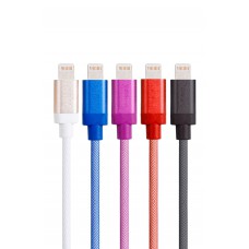 Кабель Lonsmax Silk Braided Metal Micro USB 1M