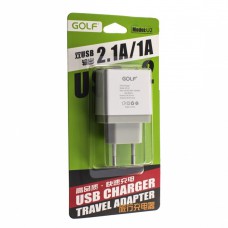 СЗУ GOLF GF-U2 (EU) Plug (2USB, 2.1A)